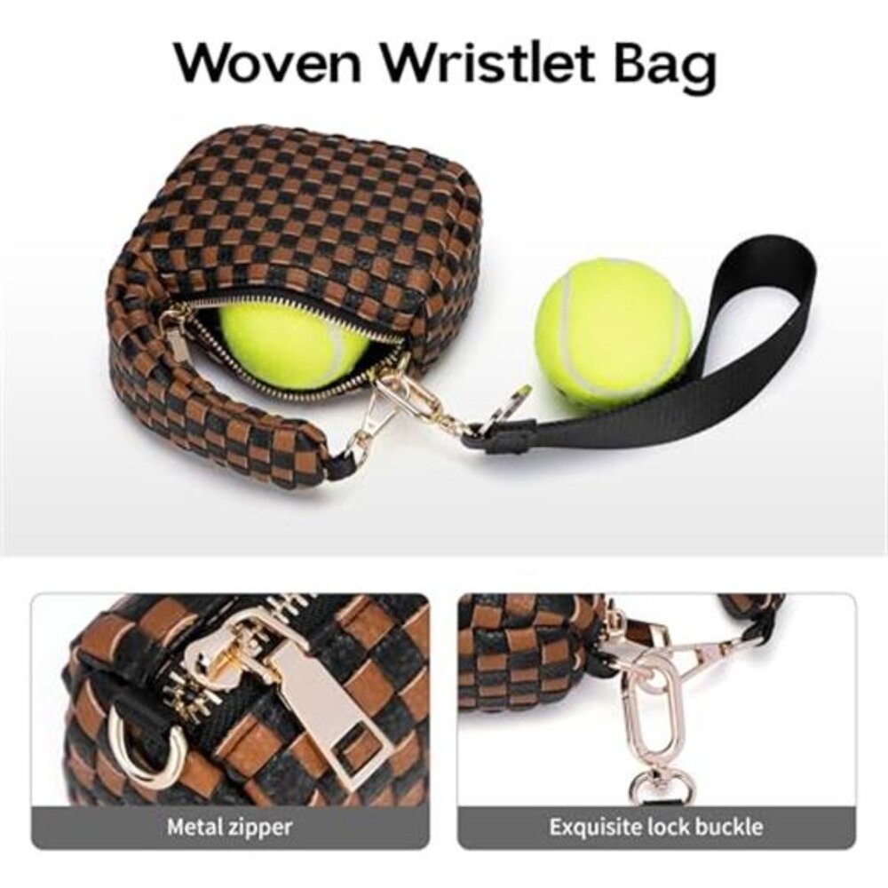 Women's Cute Mini Quilted Wristlet Gift Pouch Puffer Evening Bag - Picture 6 of 6